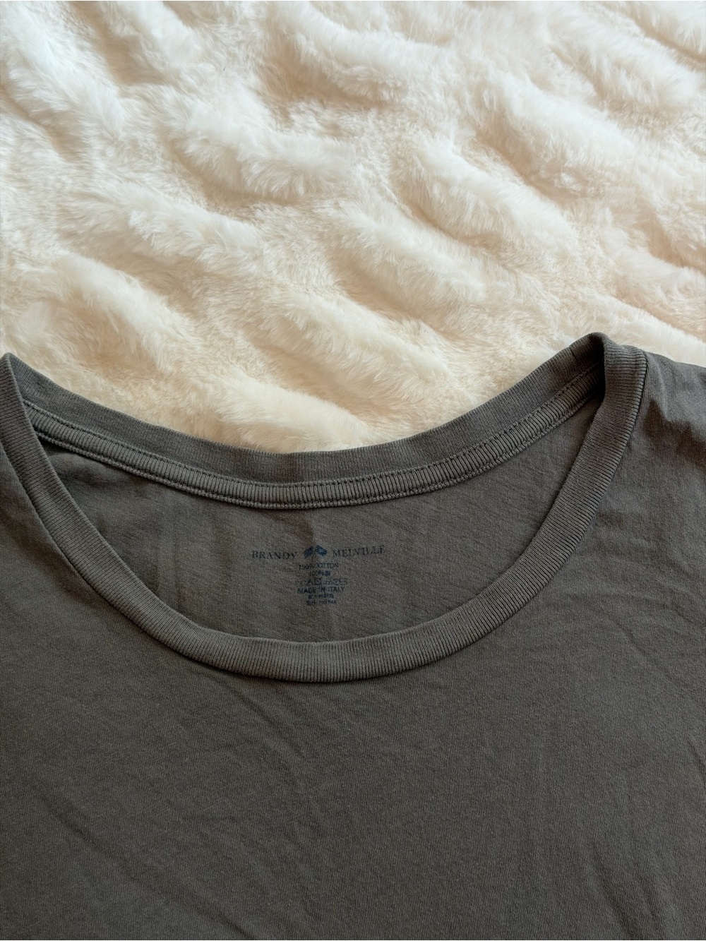 Brandy Melville Gray Short Sleeve Crew Tee - Picture 7 of 8